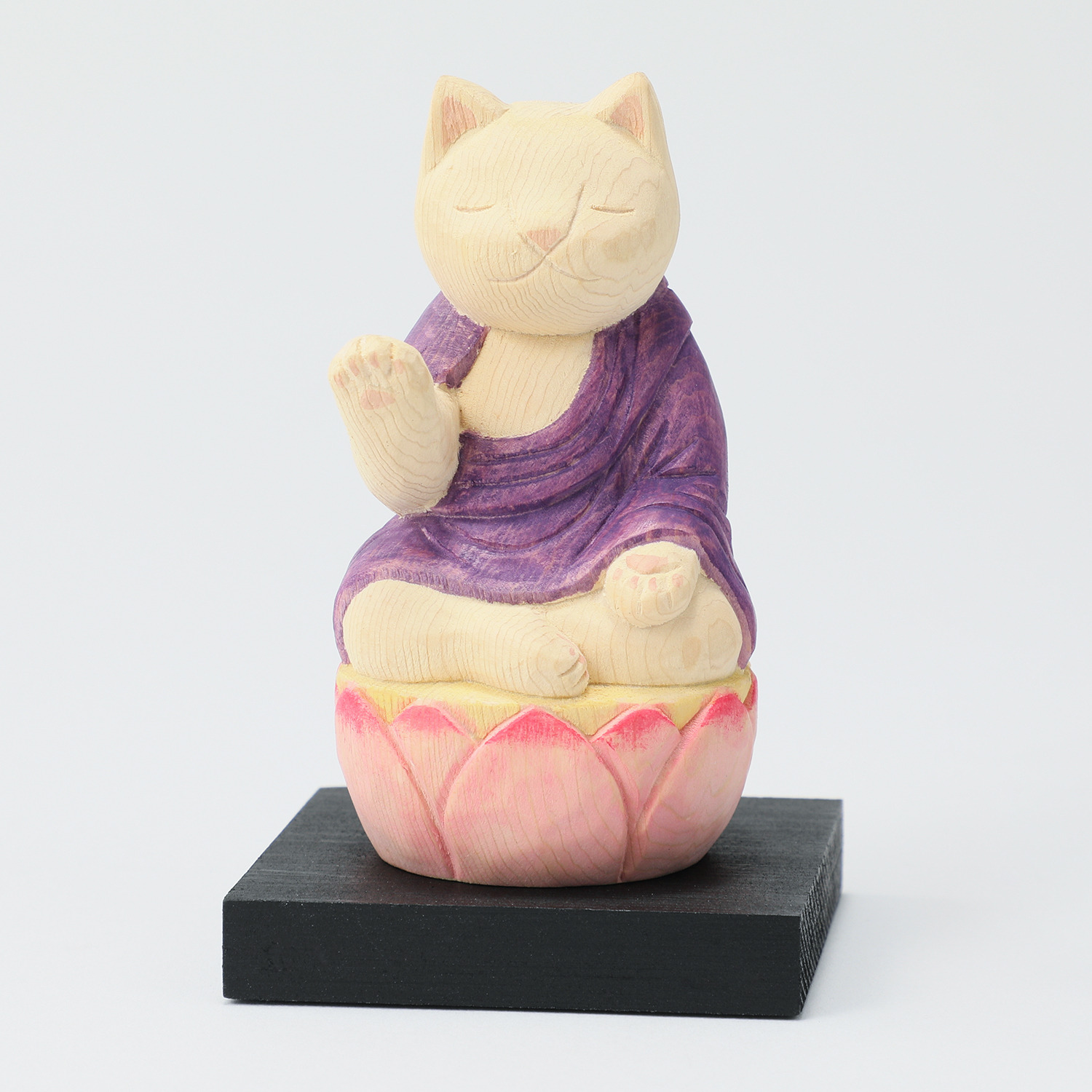 猫ｂｕｄｄｈａ 木彫り像