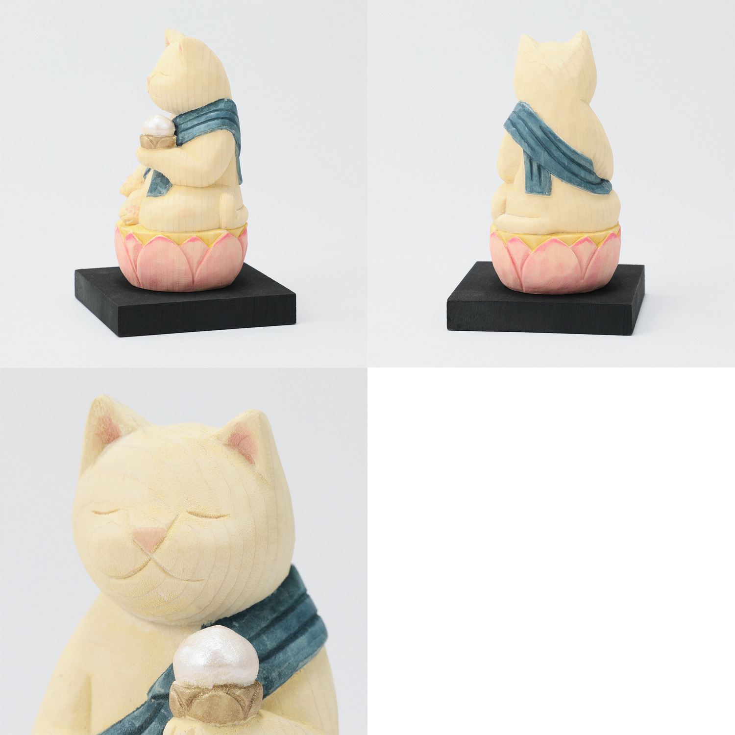 猫ｂｕｄｄｈａ 木彫り像