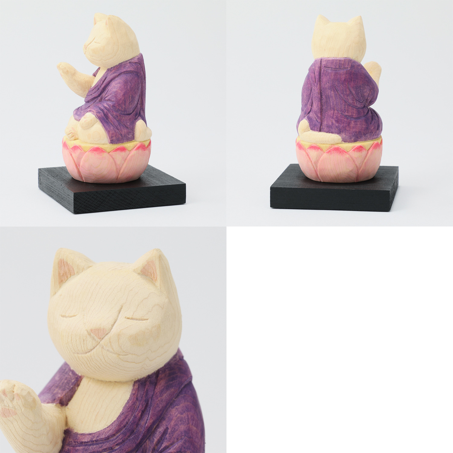 猫ｂｕｄｄｈａ 木彫り像