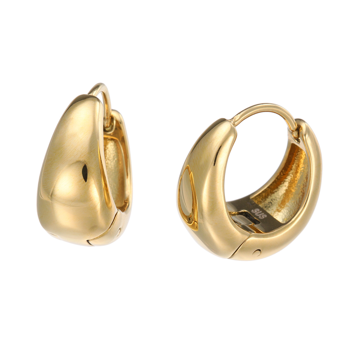 ラフィナリスタ サージカルステンレス ふっくらシェイプ 中折れフープピアス