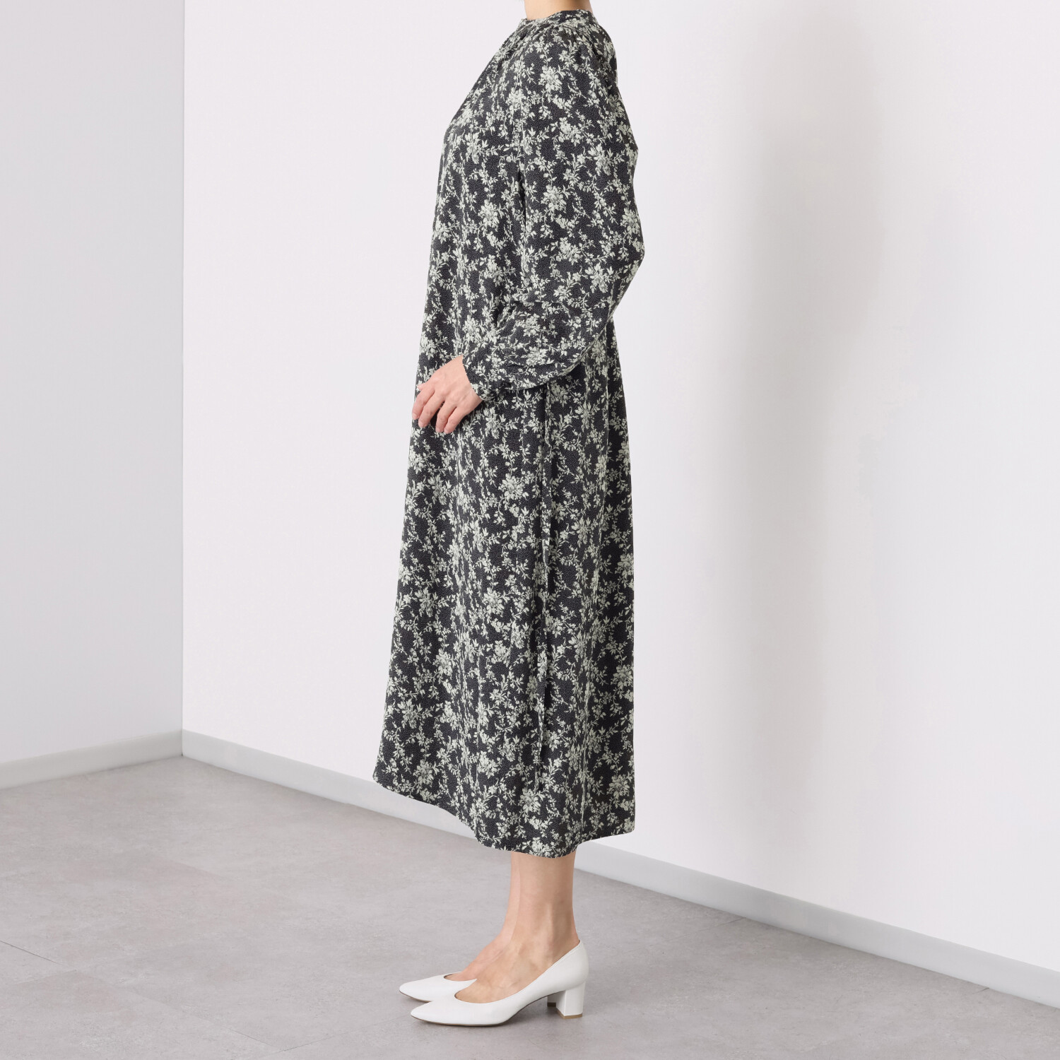 オーソリア 明林繊維 風通ジャガード使用 ロングワンピース