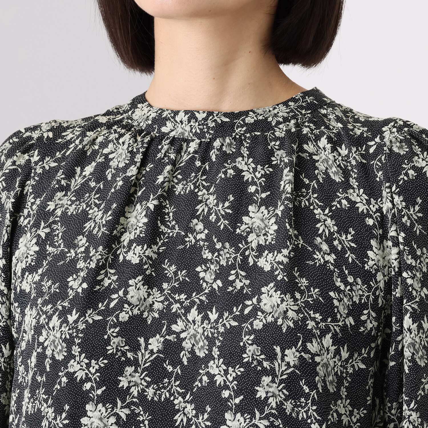 オーソリア 明林繊維 風通ジャガード使用 ロングワンピース