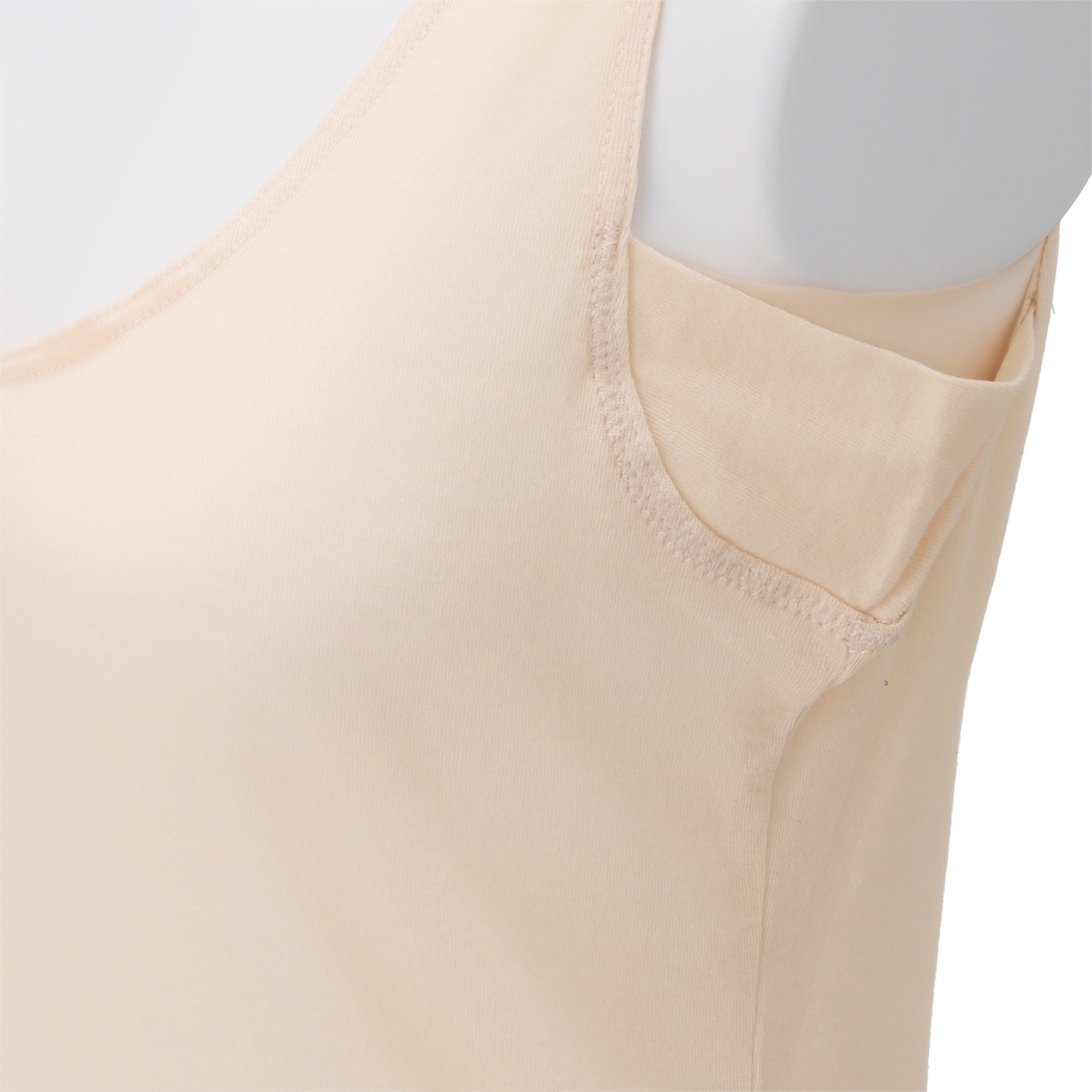 マリランテ カラーはお任せ！ 強撚糸綿１００％ 薄くてさらさら 脇汗取りパッド付 タンクトップ４枚セット