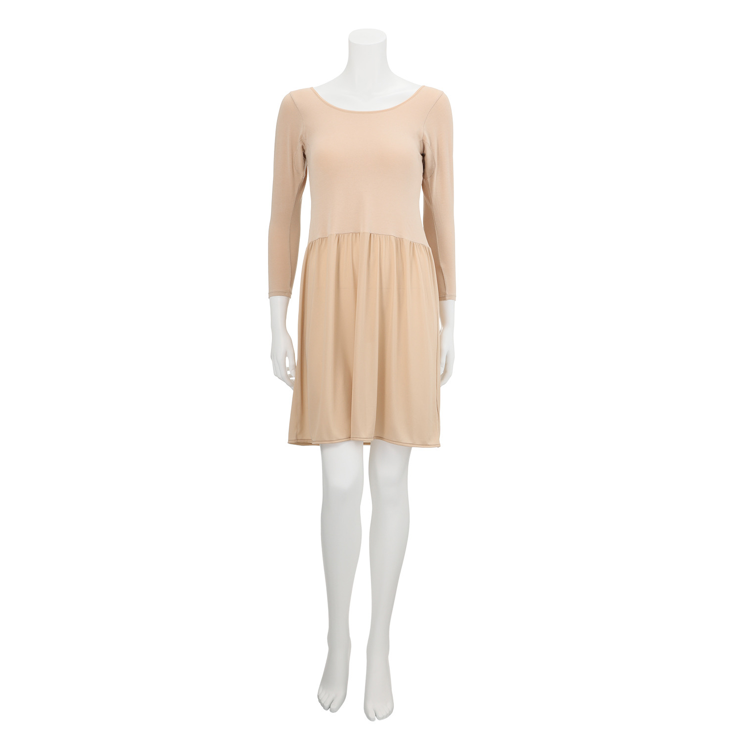 マリランテ カラーはお任せ！ 呼吸するインナー ベンベルグ混生地使用 脇汗取りパッド付 八分袖スリップ ２枚セット＜９０ｃｍ丈＞