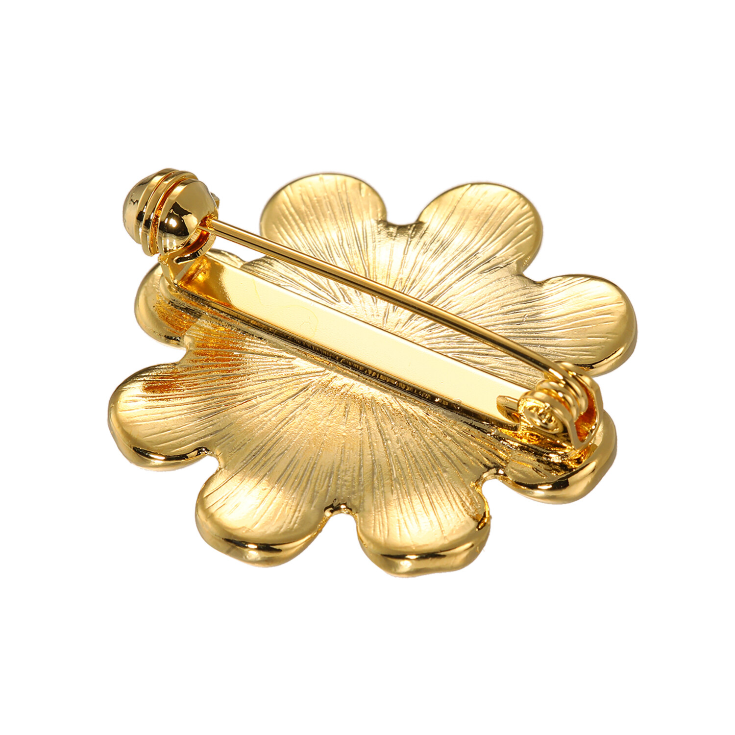 シマ・リリアーナ カルセドニー フラワーモティーフ ブローチ