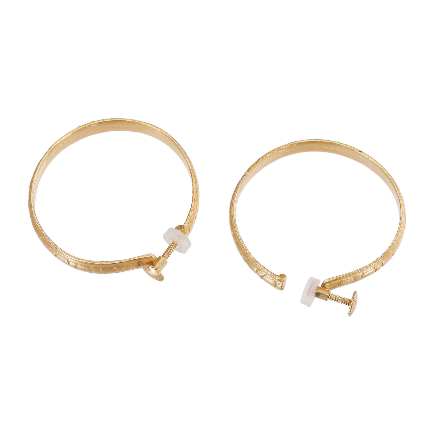 シャビージェンティール アンティーク調 フープ イヤリング／ピアス