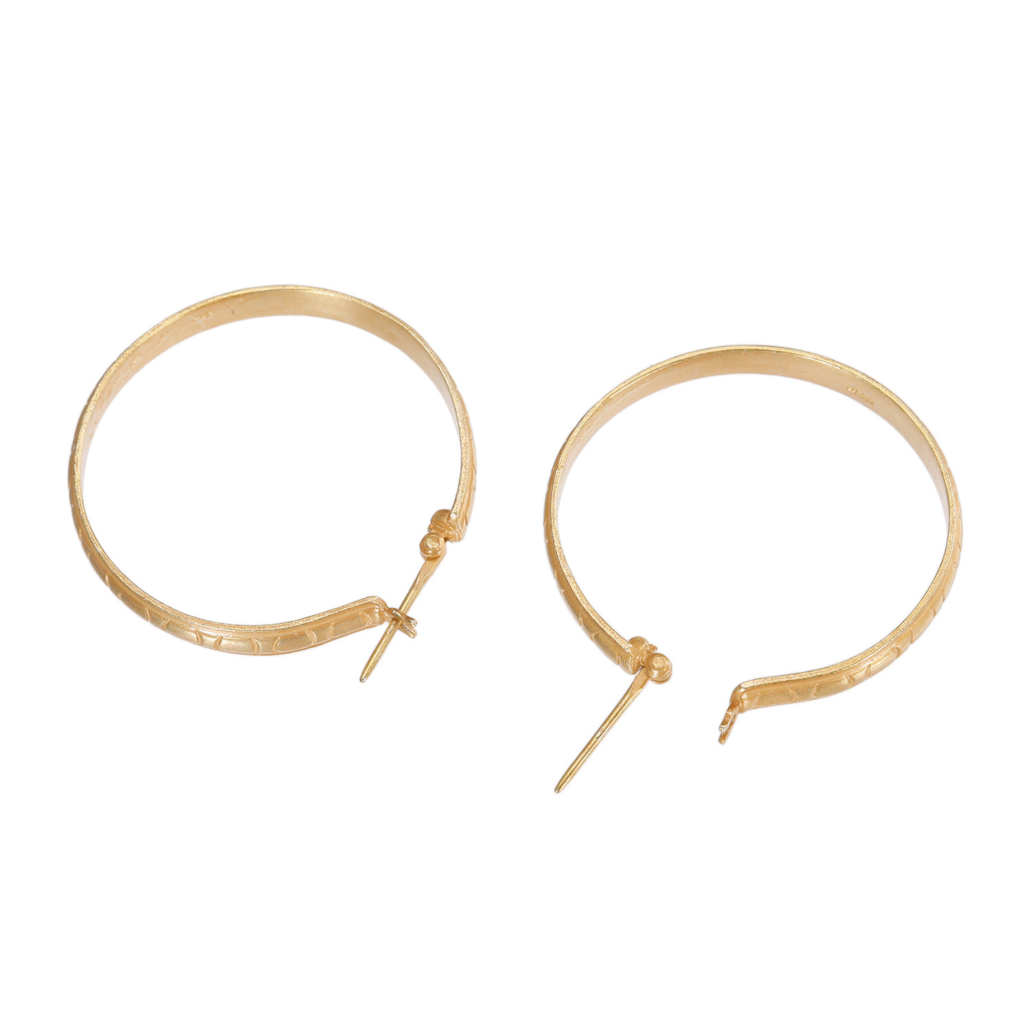 シャビージェンティール アンティーク調 フープ イヤリング／ピアス