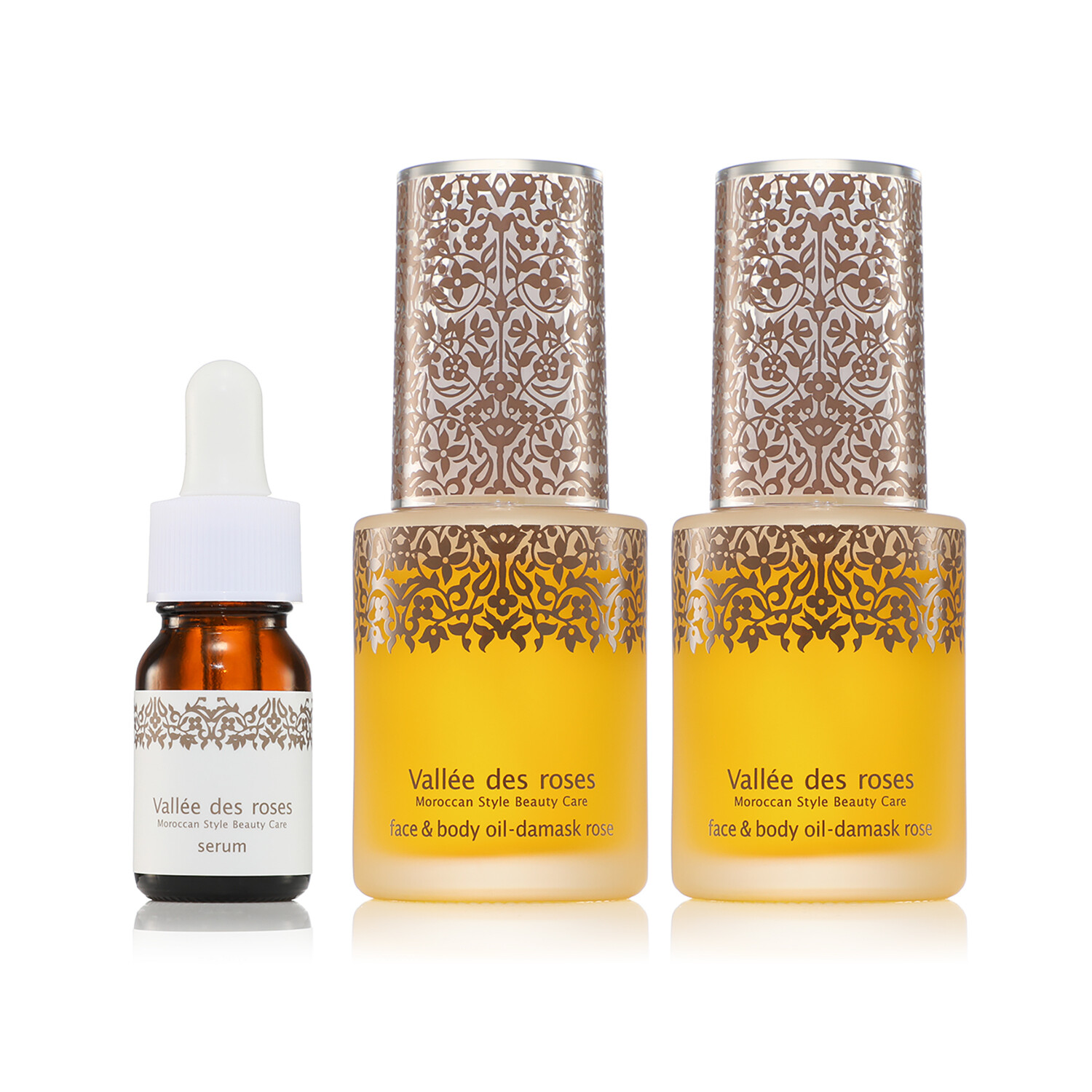 ヴァレ　ド　ローズ 美容成分１００％！ ハリツヤ潤い肌へ導く フェイス＆ボディオイル オイル堪能２本特別セット