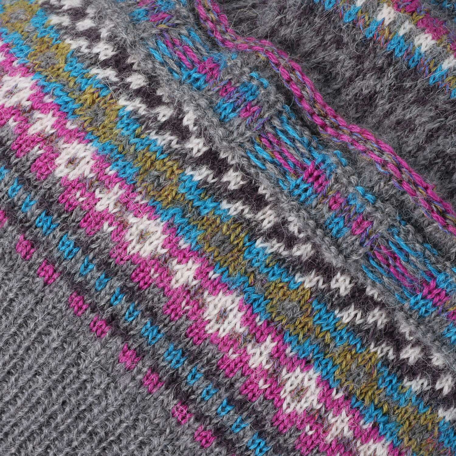 エムアンドキョウコ　ヤマ ジャガード柄 ニット帽