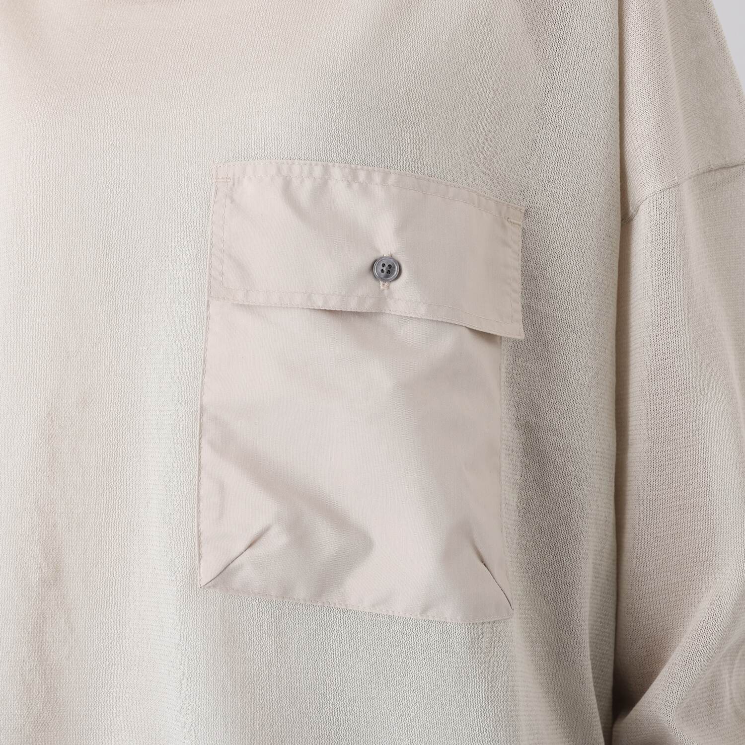 ワン　バイ ヨーコモリモト ほんのりシアーで 涼やかスタイリッシュ ニットプルオーバー