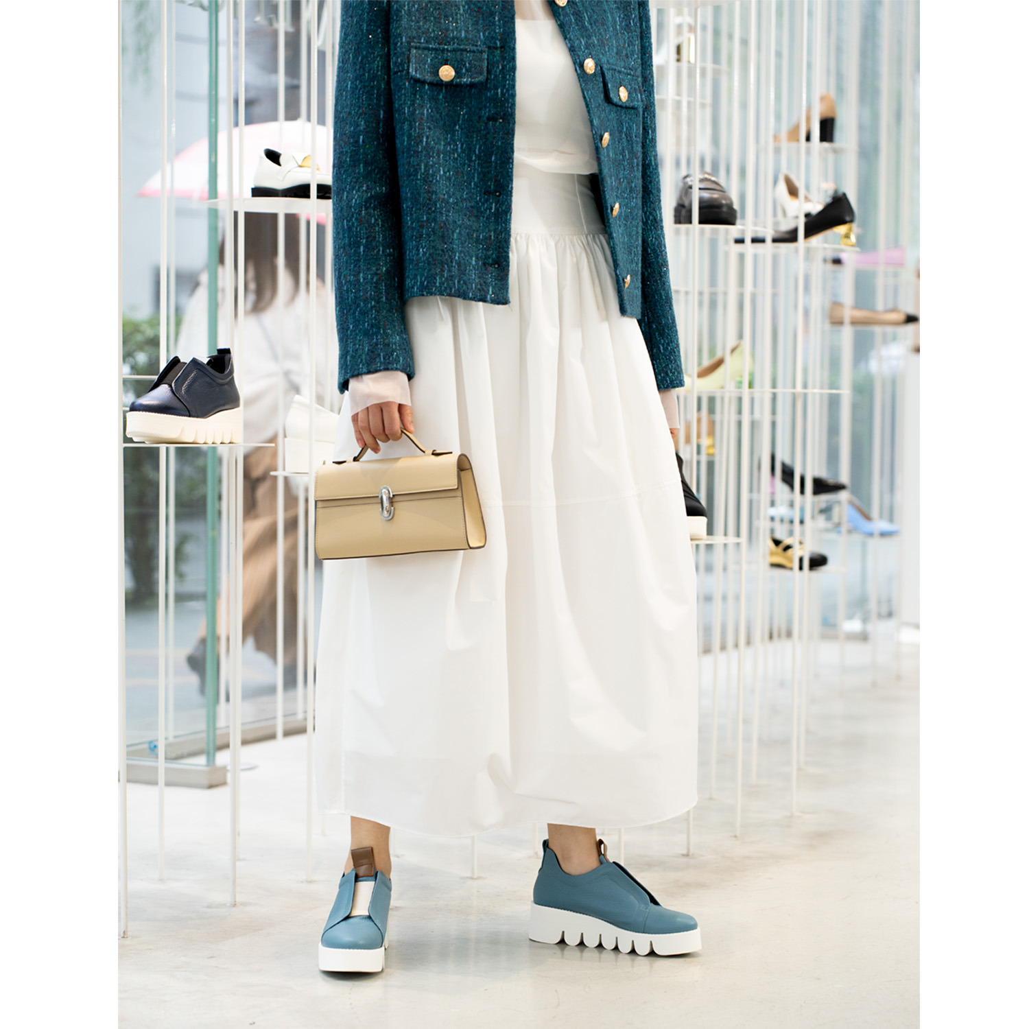 ヒルズアヴェニュー ＜日本製＞ 山羊革スリッポン “シドニー”