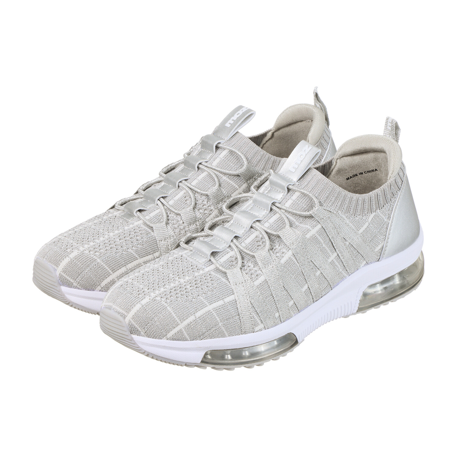 モズ 洗えるようになった！ さらにふかふか中敷 ダブルエア 軽量ニットスニーカー