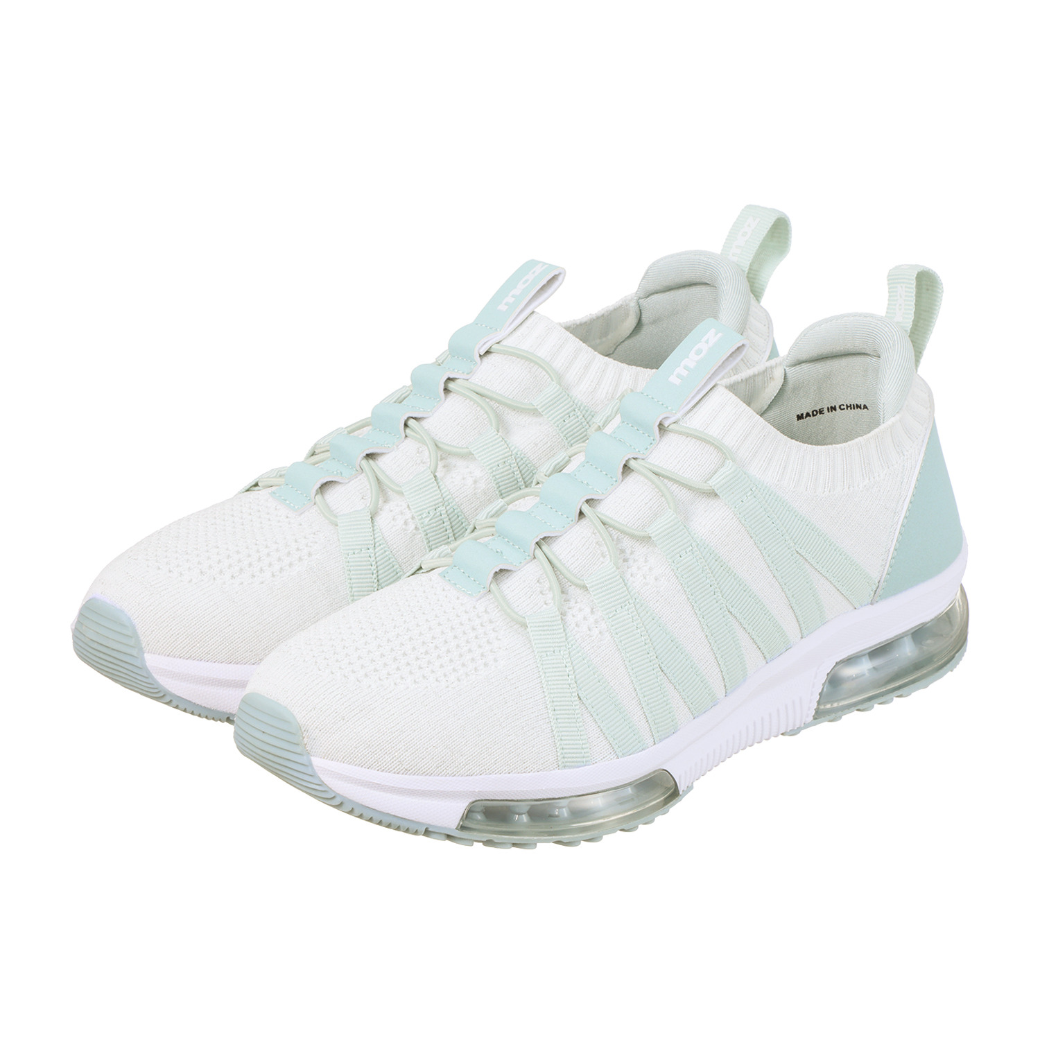 モズ 洗えるようになった！ さらにふかふか中敷 ダブルエア 軽量ニットスニーカー