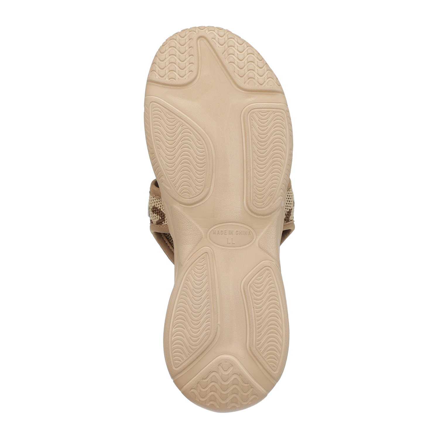 モズ 手洗いできて気持ちいい レオパードアクセント 軽量ニットサンダル