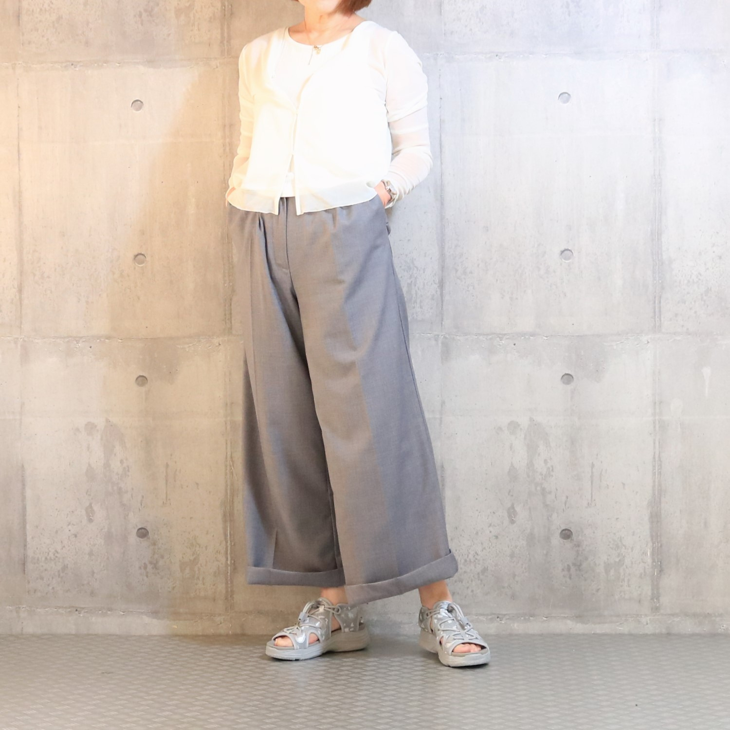 モズ 手洗いできて気持ちいい レオパードアクセント 軽量ニットサンダル