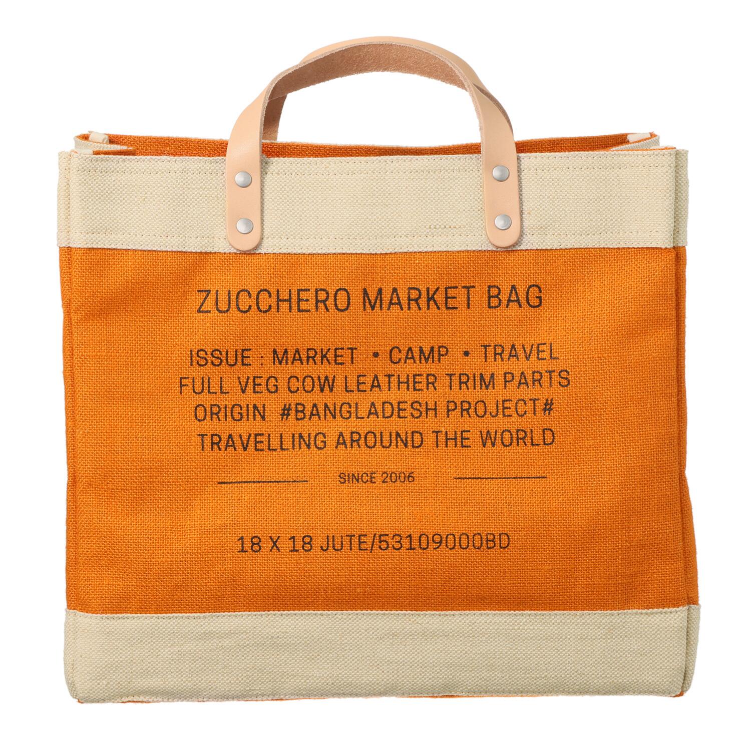 ズッケロ ジュート レザーハンドル マーケットバッグ＜Ｍ＞