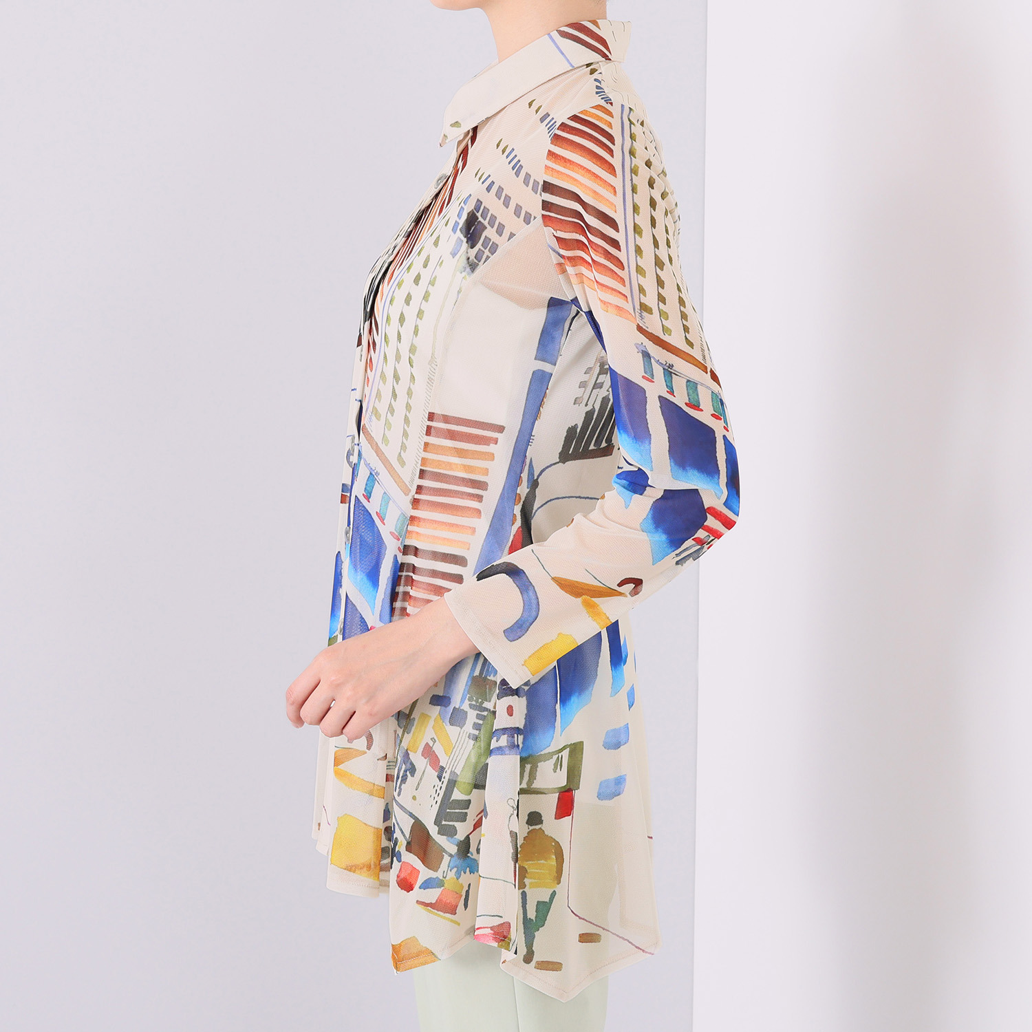 ダジュール パワーネット プリントブラウス