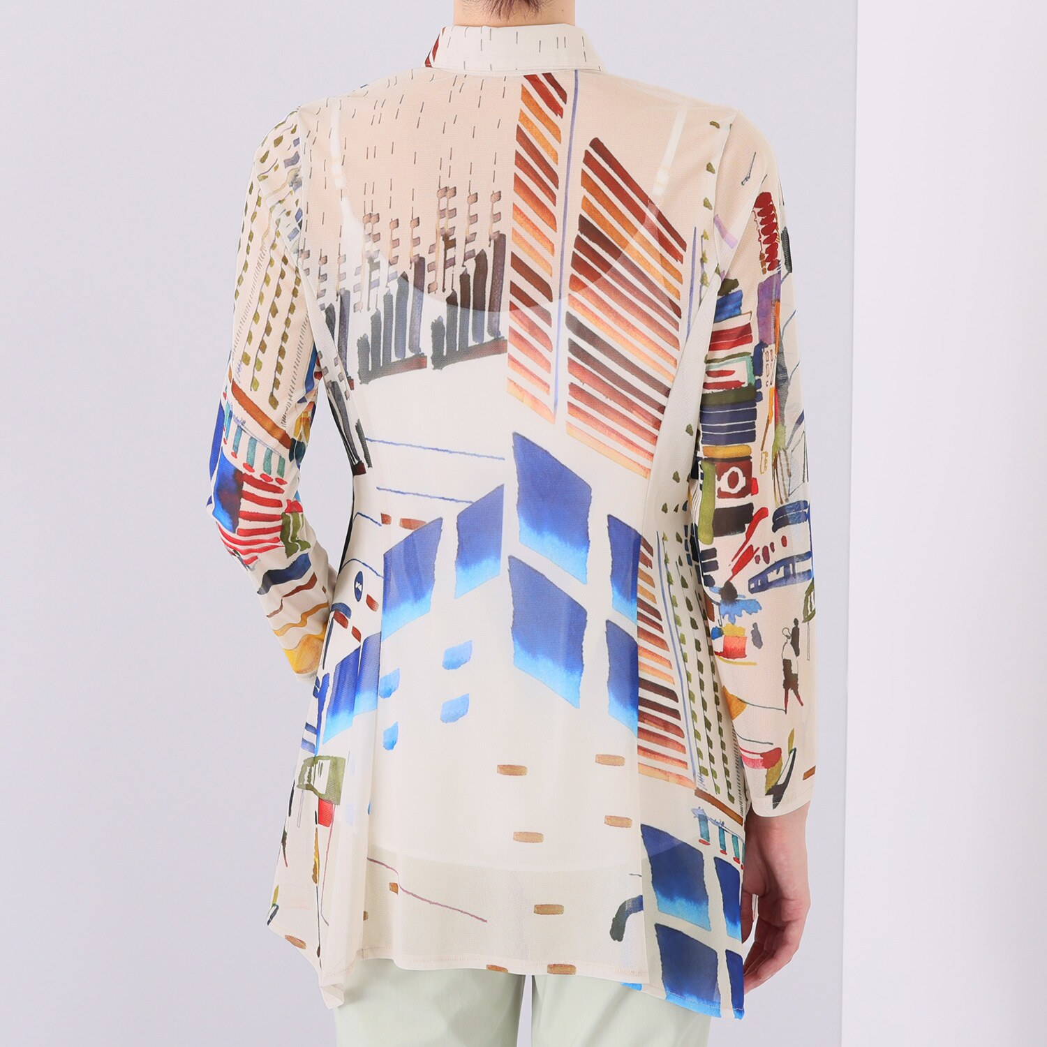 ダジュール パワーネット プリントブラウス