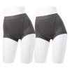 サラコレクション 着ていて気持ち良い ふんわりパフタッチ サイロスパン綿ベア天竺 骨盤底筋サポートショーツ同色２枚セット 