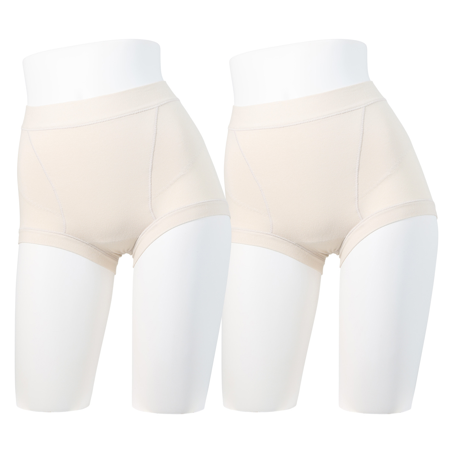 サラコレクション 着ていて気持ち良い ふんわりパフタッチ サイロスパン綿ベア天竺 骨盤底筋サポートショーツ同色２枚セット 