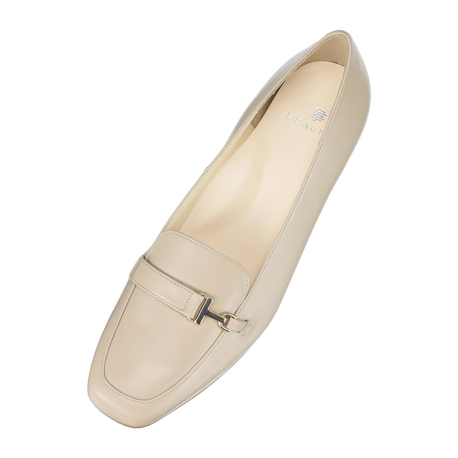 ビューフィット 日本製 脚を美しく魅せる！ 牛革・ゆったり３Ｅ キレイやさしい モカパンプス