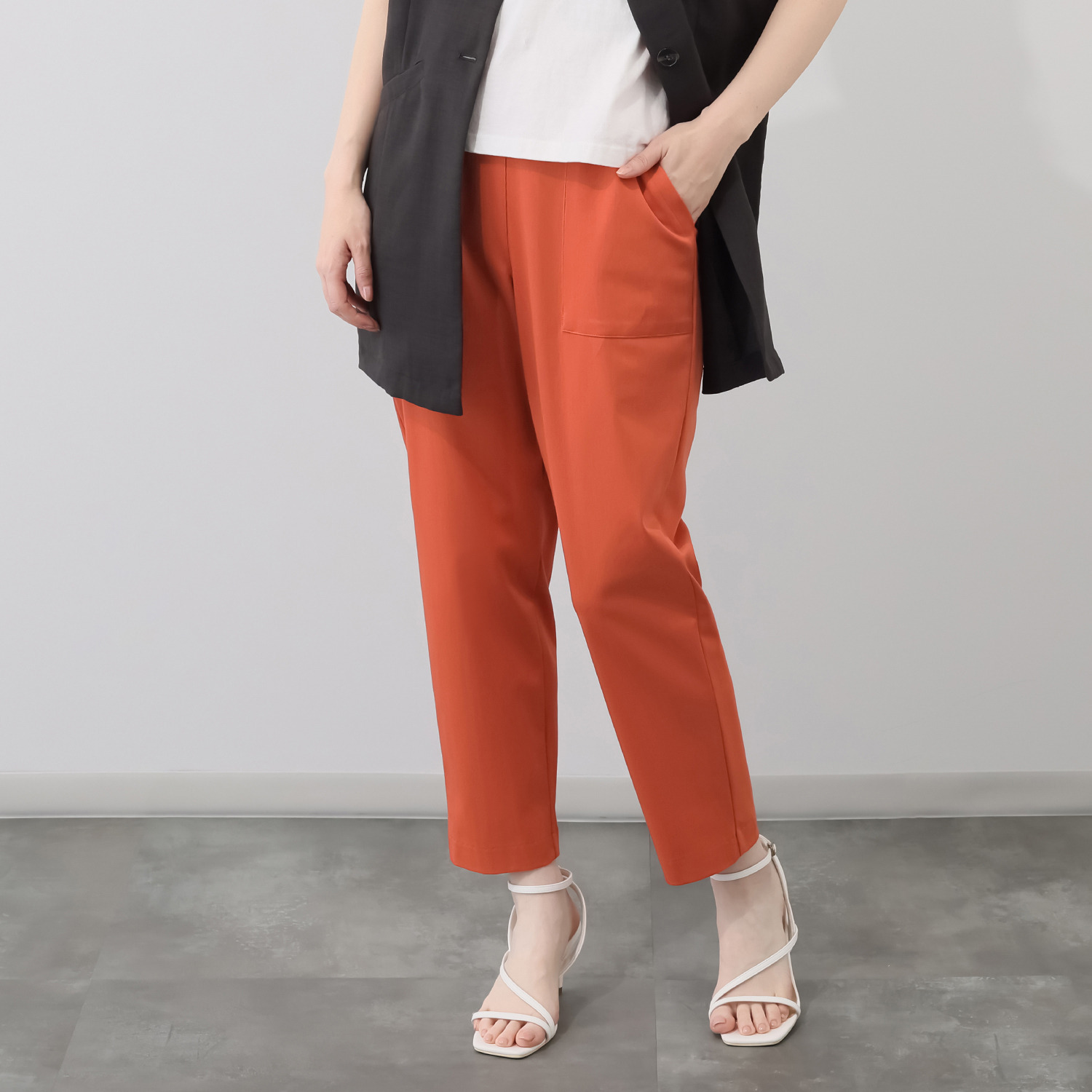 アンダモン ＵＶカット・接触冷感 綿１００％ トリコット編 ベイカーパンツ