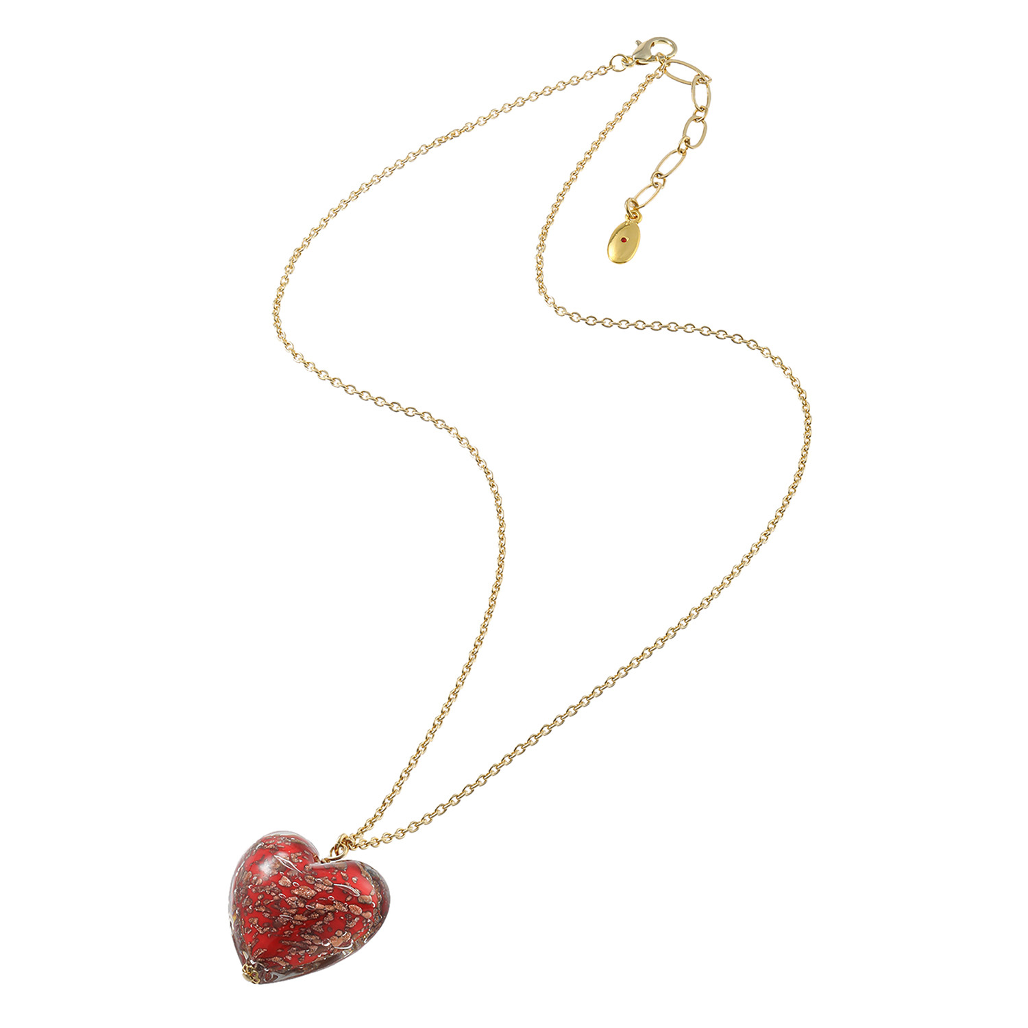 ラグーナ ベネチアンガラス ハートモティーフ ネックレス