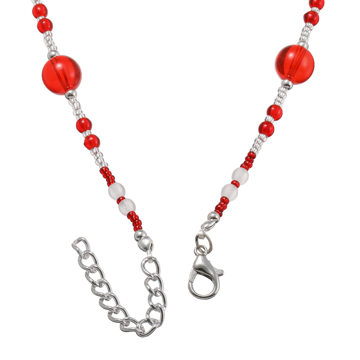 ラグーナ ベネチアンガラス レッドカラー ロングネックレス