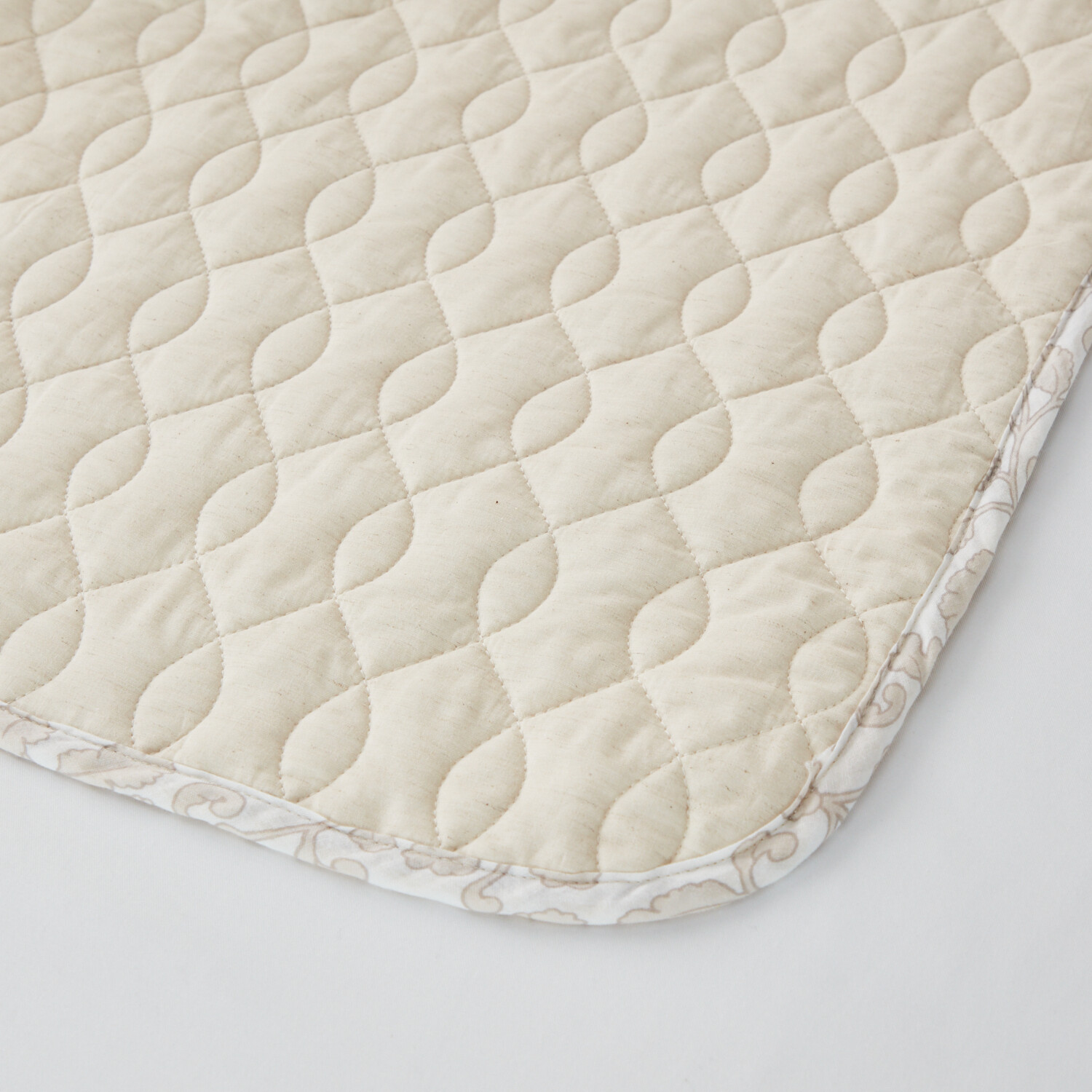 大津毛織 麻混 プレミアムコットンガーゼ 敷きパッド ＜セミダブル＞