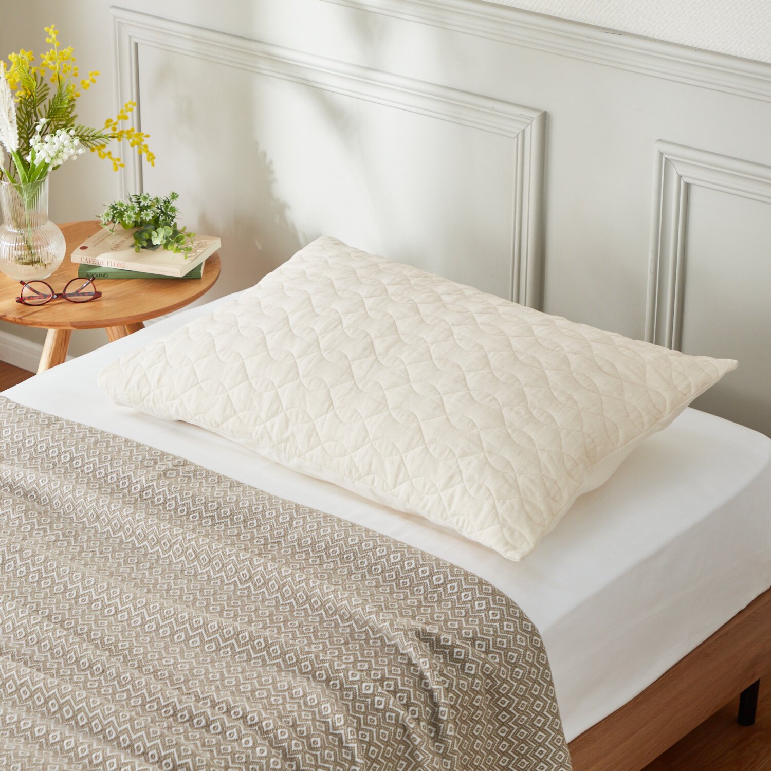 大津毛織 麻混 プレミアムコットンガーゼ 枕カバー２枚組