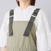 エムズ　スタイル ビンテージ風綿ナイロン 配色肩ベルト カーゴデザイン ジャンパースカート