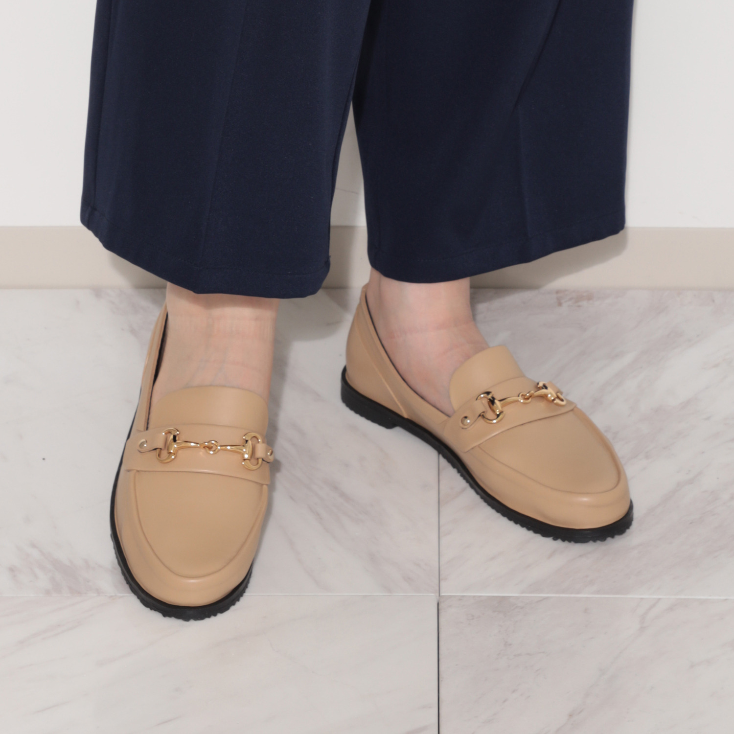 ウィズドロップ メイドイントーキョー ゴムなのに軽くて柔らか！ レインビットローファー