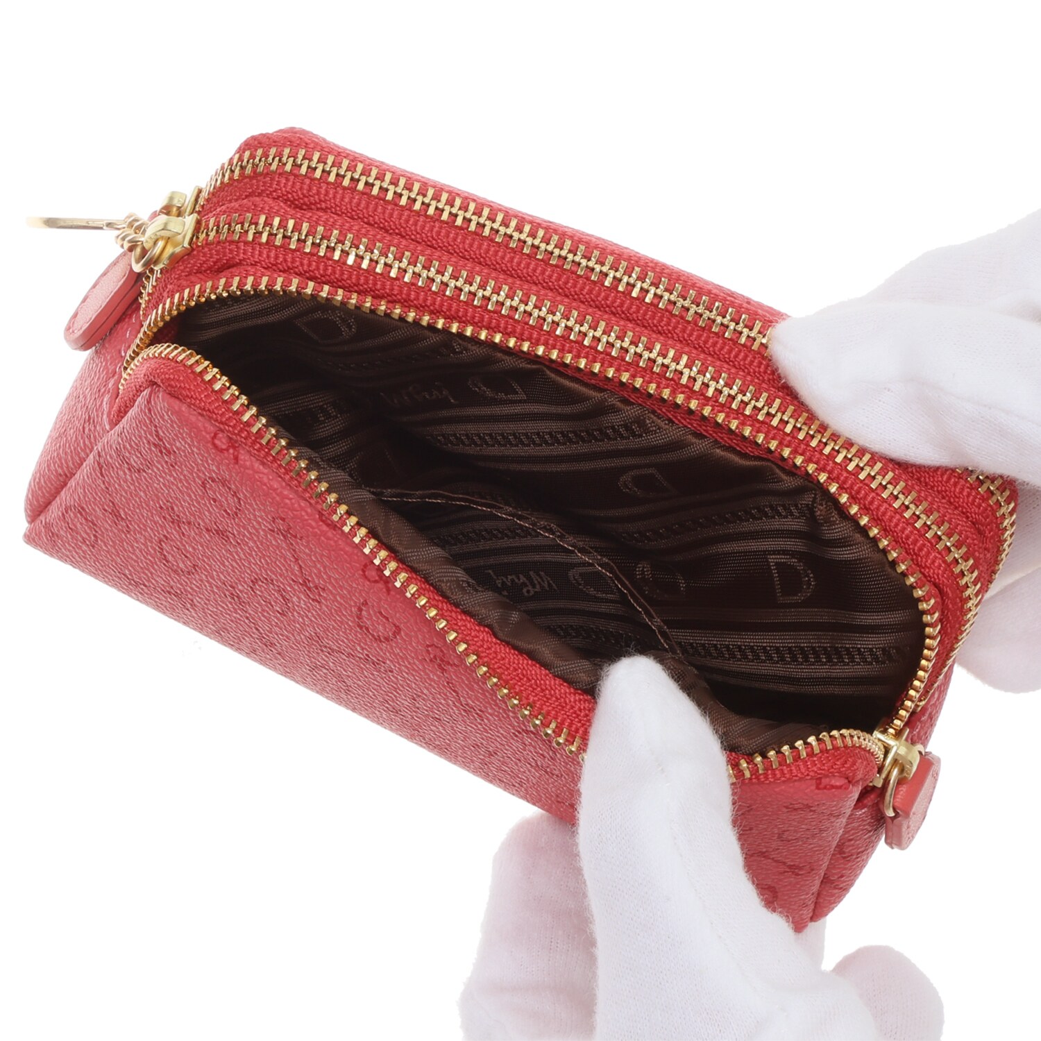 ホワイ “ＨＳＣコインハーネス” モノグラム ３連ジップポーチ