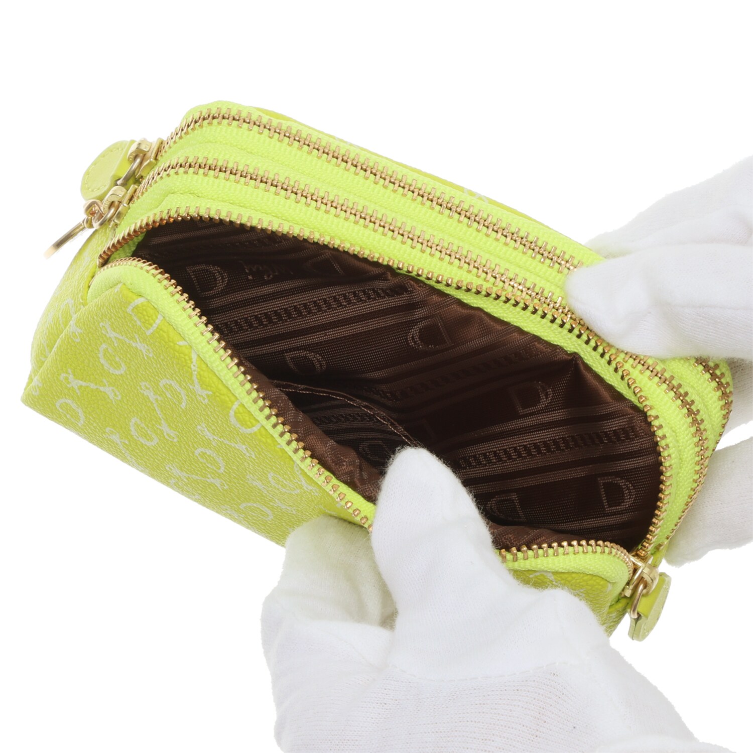 ホワイ “ＨＳＣコインハーネス” モノグラム ３連ジップポーチ