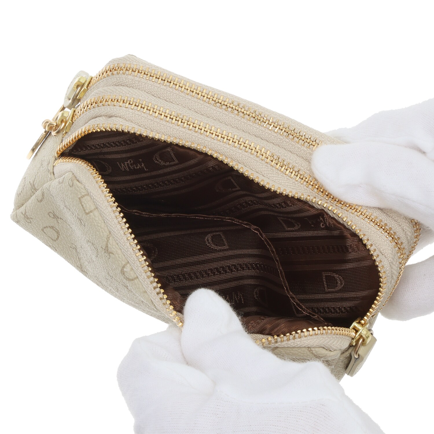 ホワイ “ＨＳＣコインハーネス” モノグラム ３連ジップポーチ