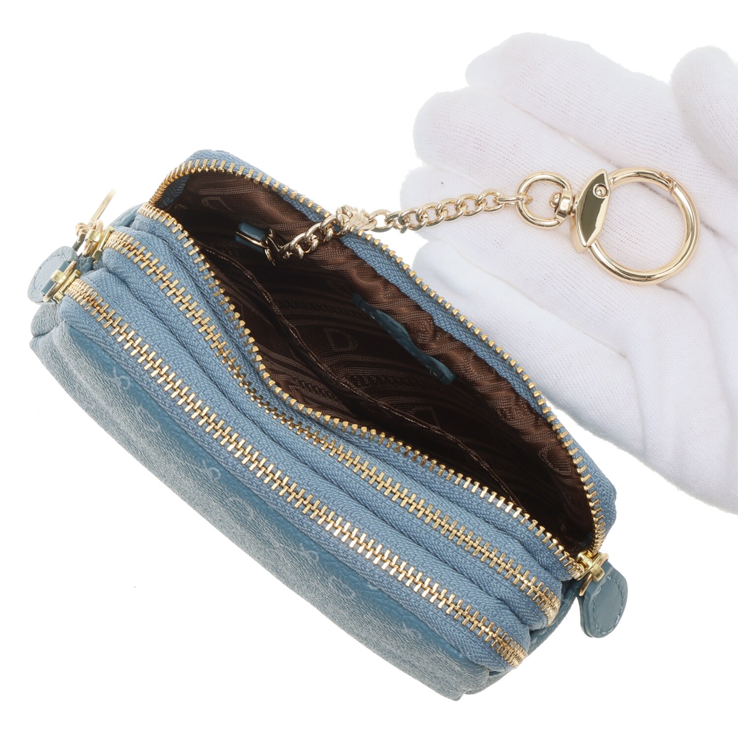 ホワイ “ＨＳＣコインハーネス” モノグラム ３連ジップポーチ