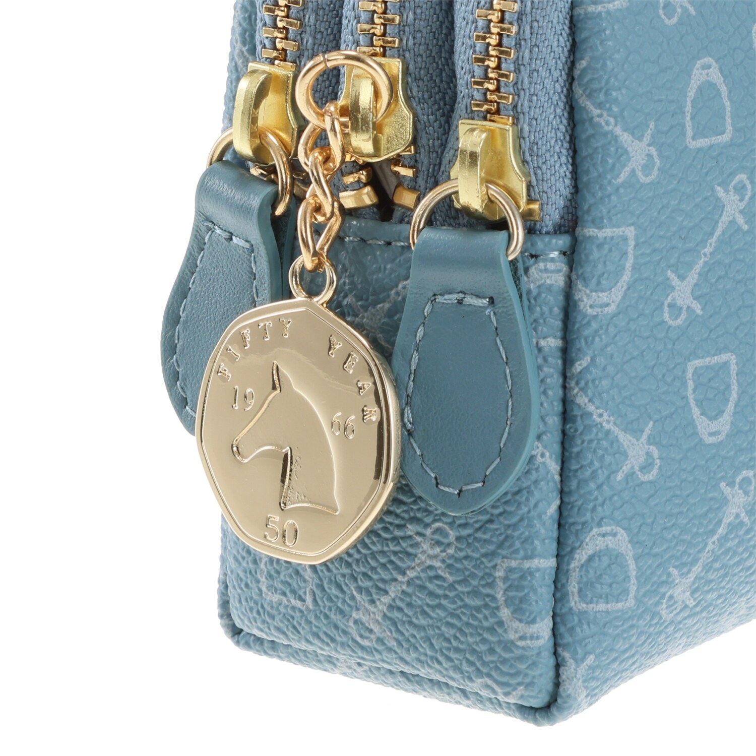 ホワイ “ＨＳＣコインハーネス” モノグラム ３連ジップポーチ