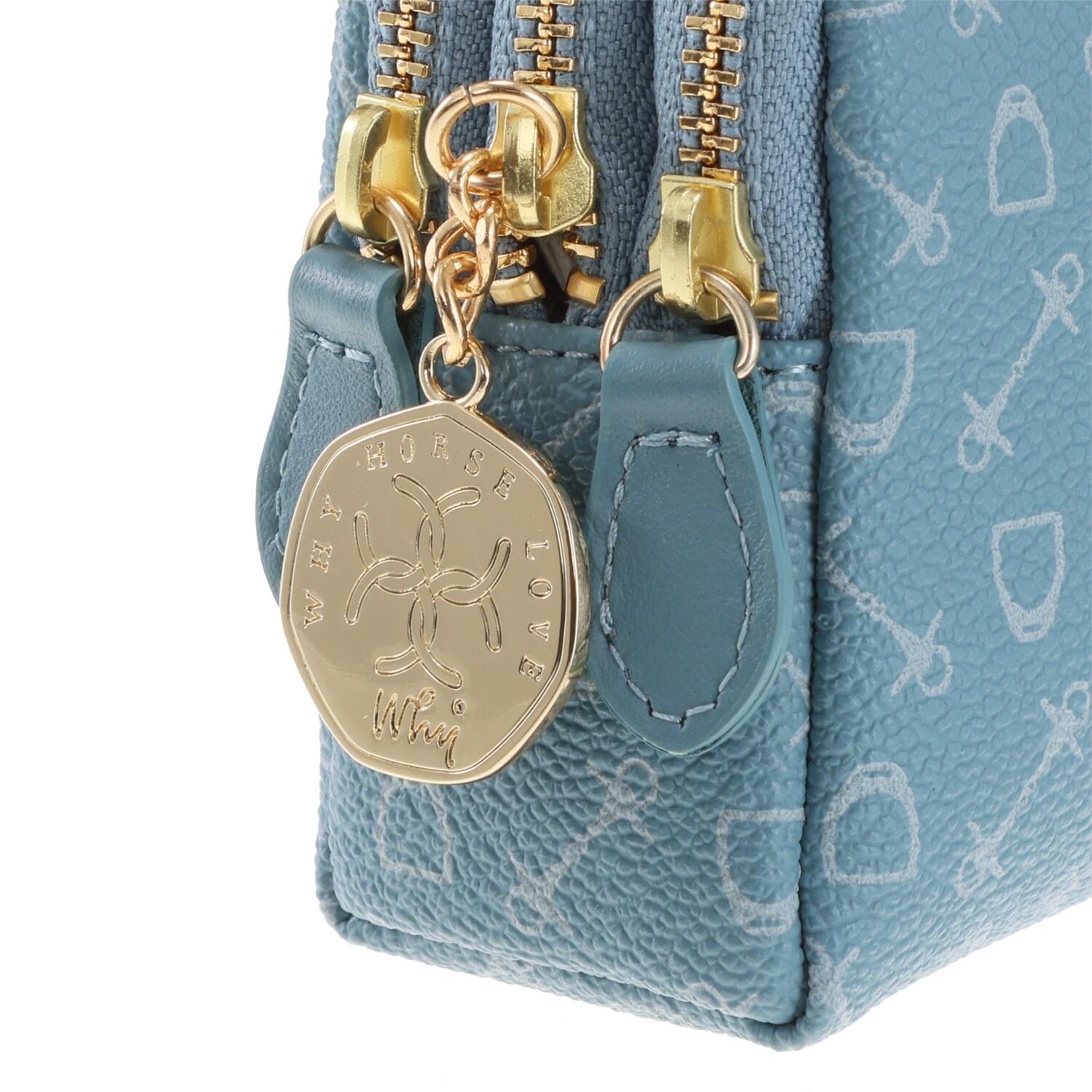 ホワイ “ＨＳＣコインハーネス” モノグラム ３連ジップポーチ