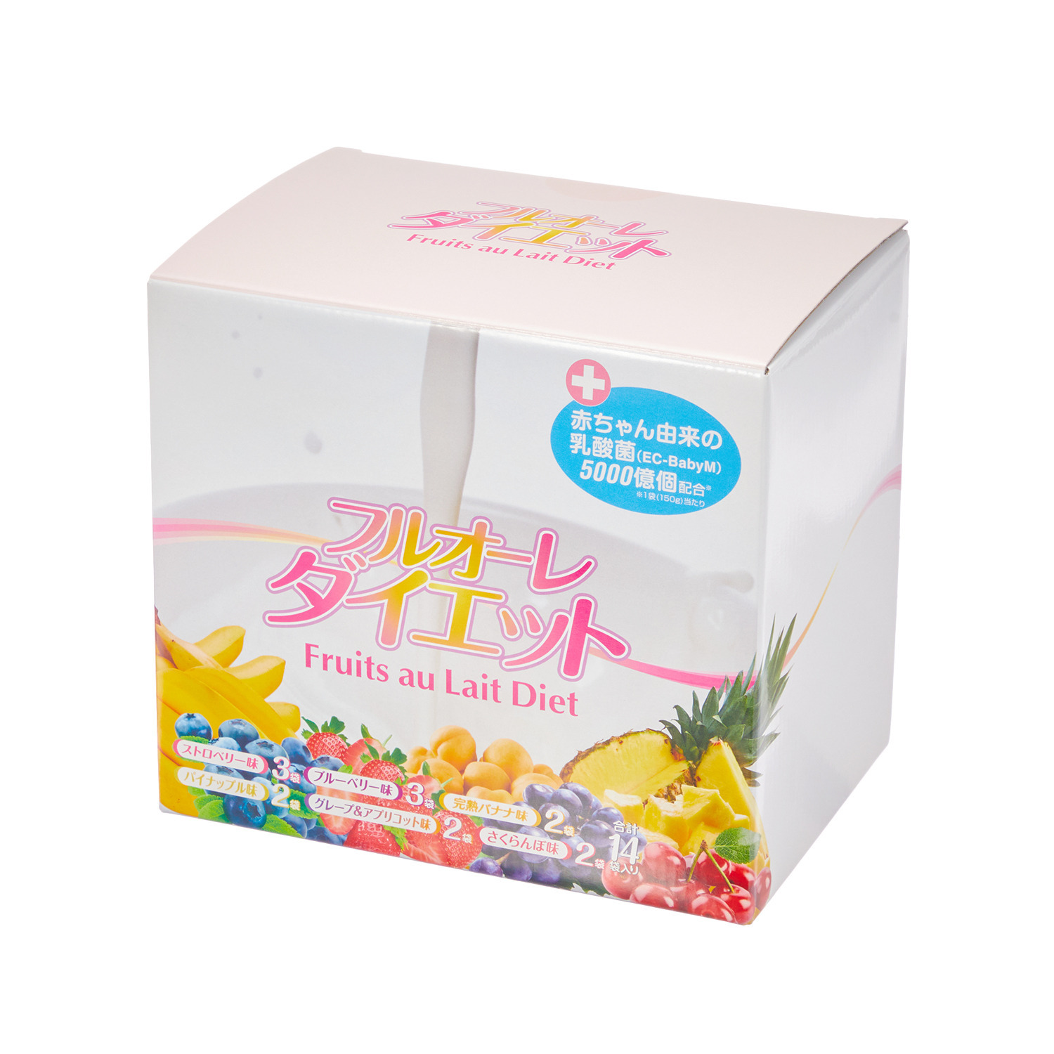 赤ちゃん由来の乳酸菌配合 フルオーレダイエット ８味ドリームセット （さくらんぼ味入り）