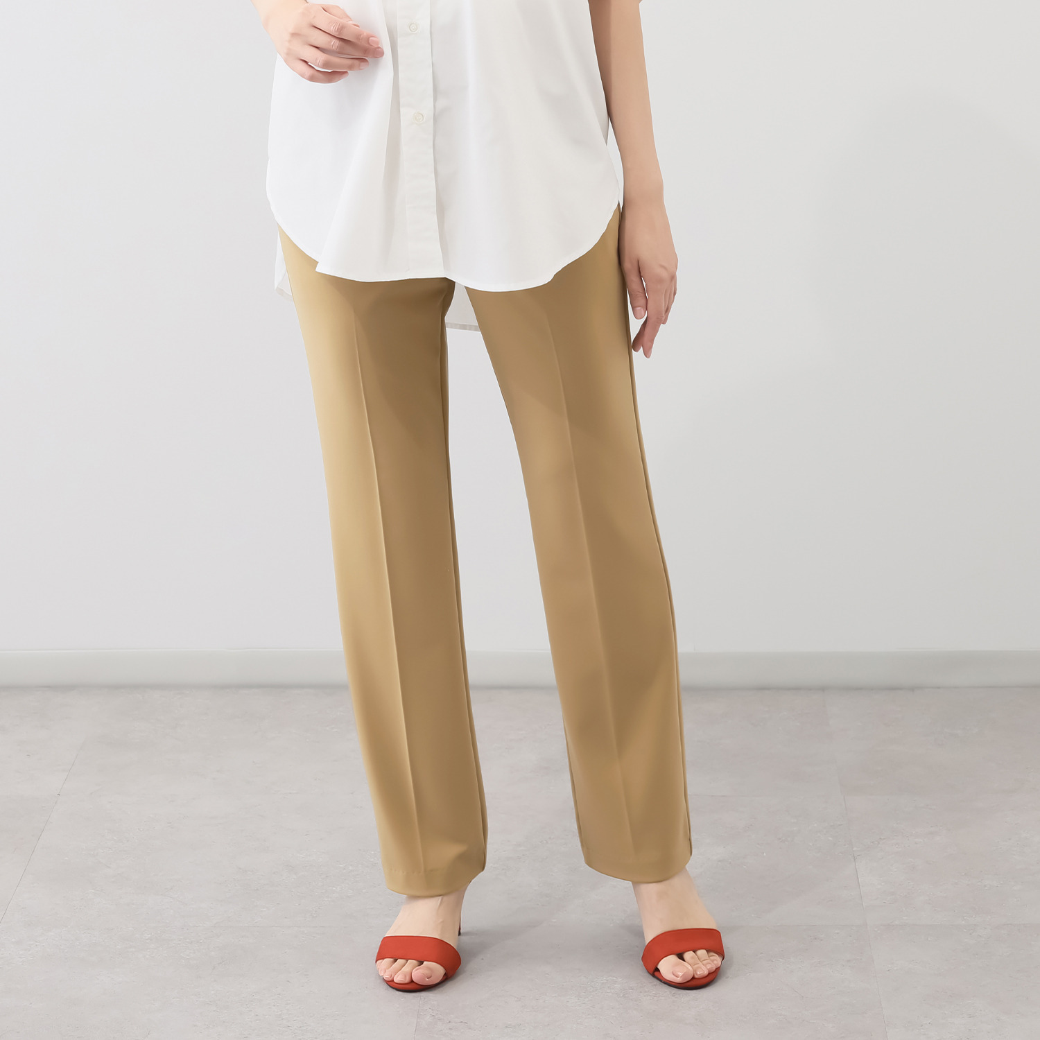 上質ごこち アルディナ とろみストレートパンツ ＜股下７４ｃｍ＞