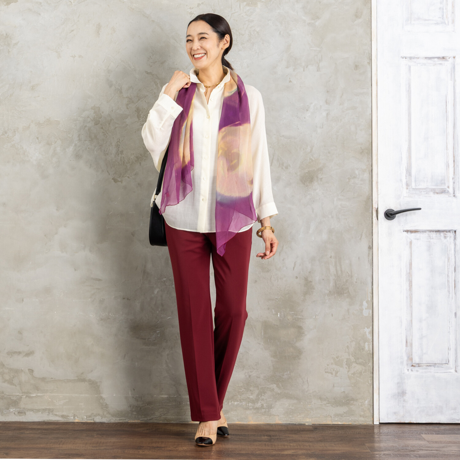 上質ごこち アルディナ とろみストレートパンツ ＜股下７４ｃｍ＞