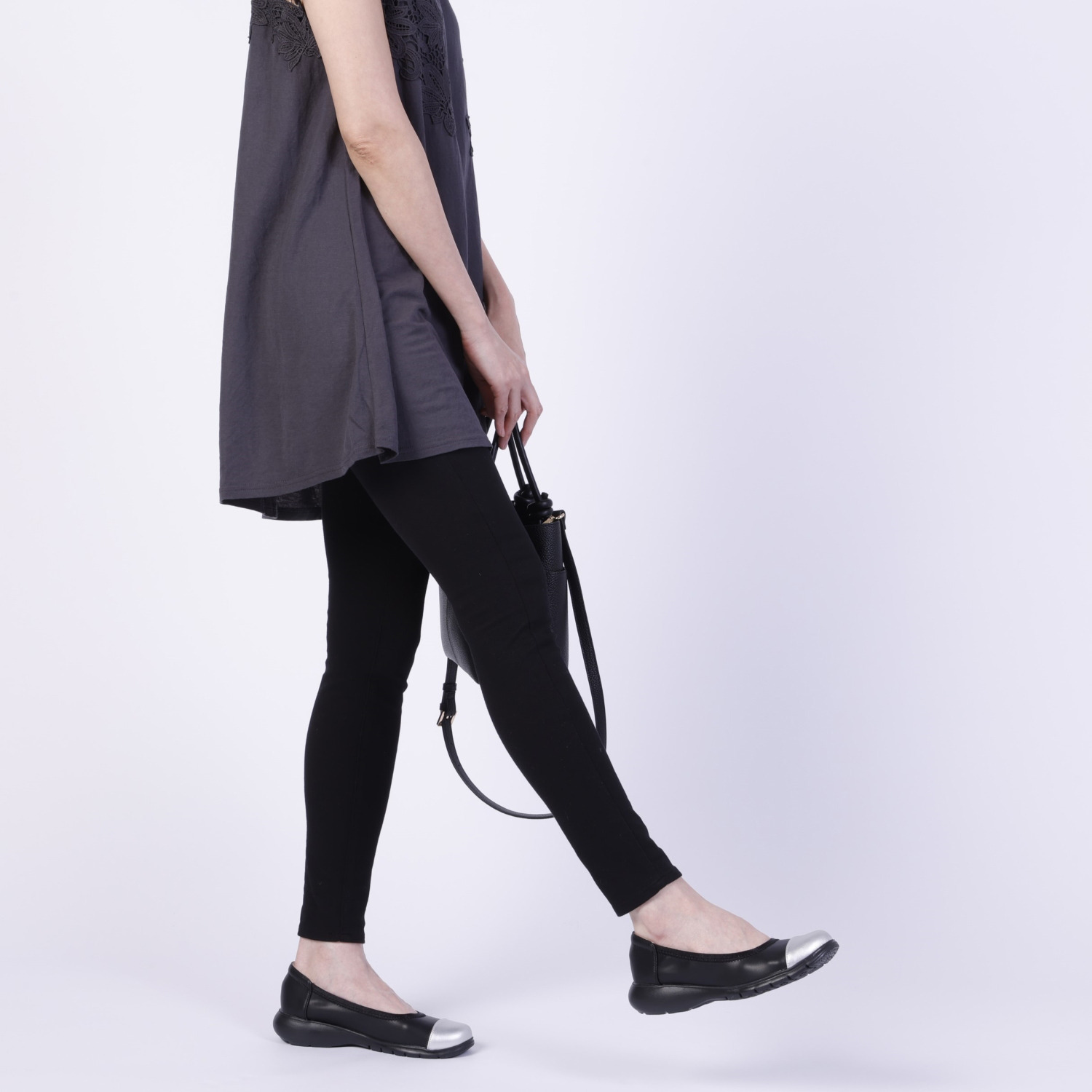 ラックラック 履いて歩いて全身運動！ 空飛ぶ　洗える エレガントフィット パンプス