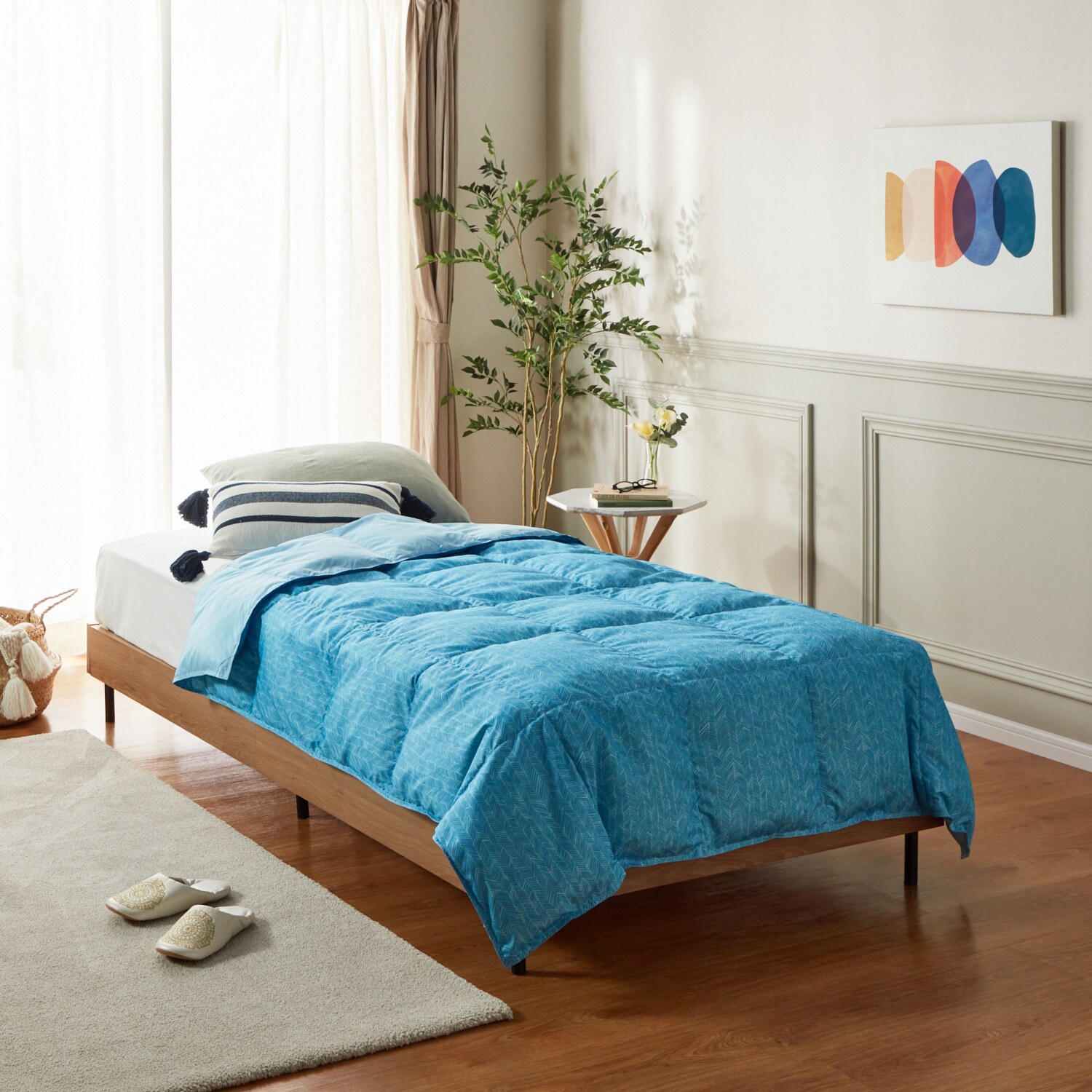 ｎｉｓｈｉｋａｗａ　西川 英国産ダウン使用 洗える・防ダニ ふわふわダウンケット ＜シングル＞