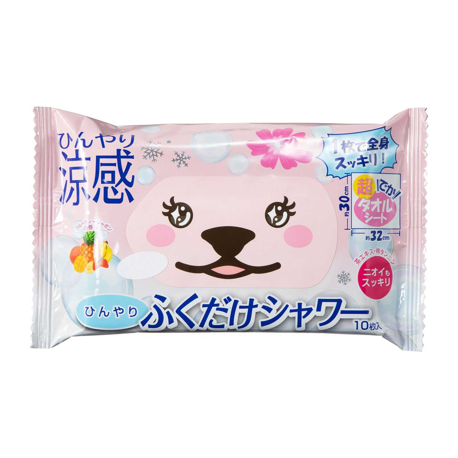 汗すっきり！ ひんやり ふくだけシャワー フルーティー シャボンの香り １２パックセット