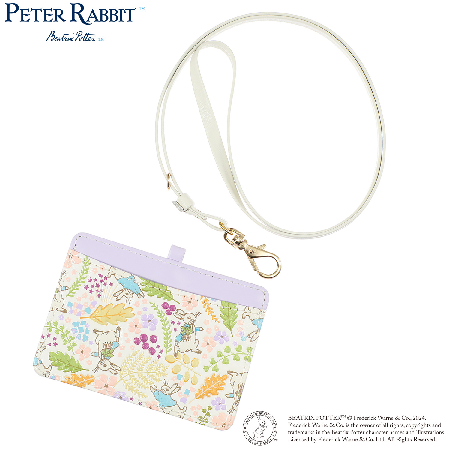 浅草文庫× ピーターラビット（ＴＭ） 牛革 ストラップ付ＩＤケース