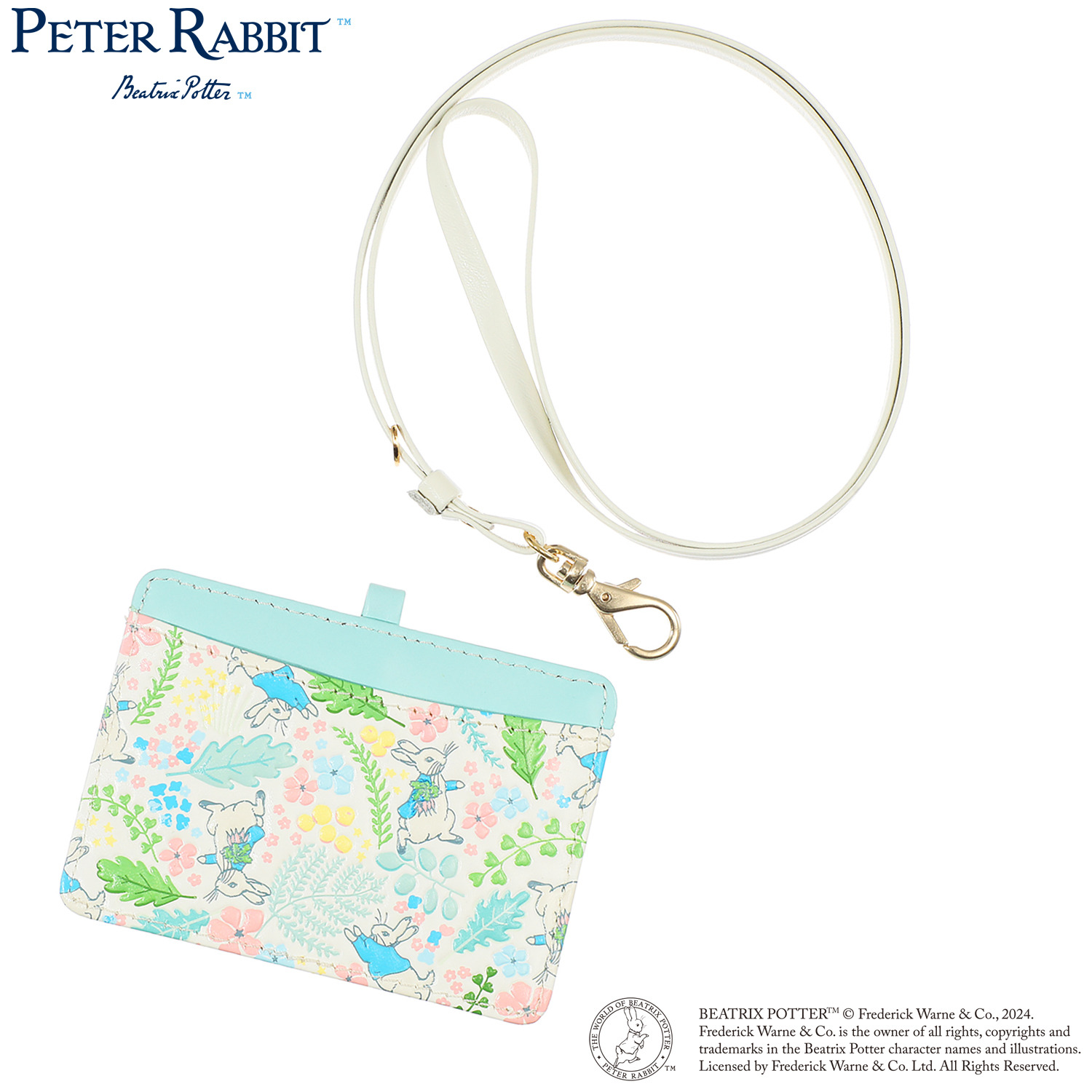 浅草文庫× ピーターラビット（ＴＭ） 牛革 ストラップ付ＩＤケース