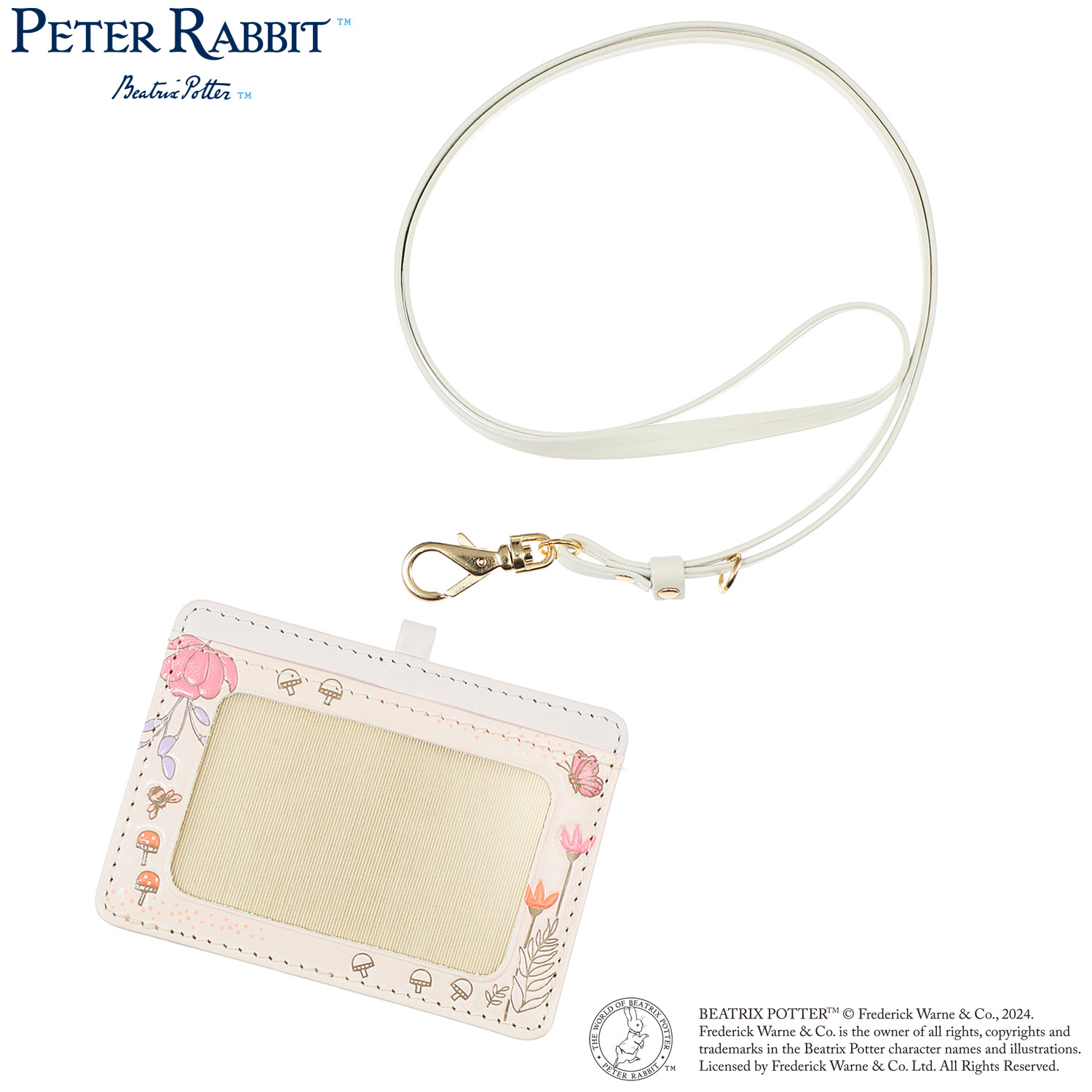 浅草文庫× ピーターラビット（ＴＭ） 牛革 ストラップ付ＩＤケース