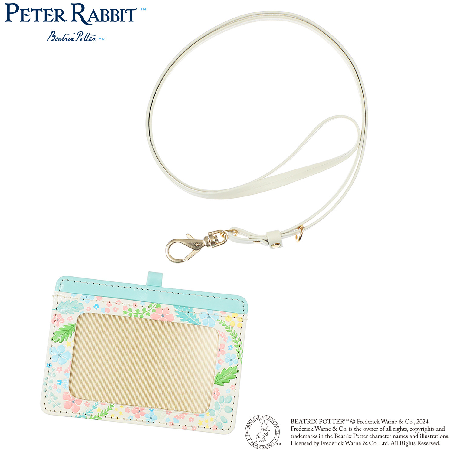 浅草文庫× ピーターラビット（ＴＭ） 牛革 ストラップ付ＩＤケース