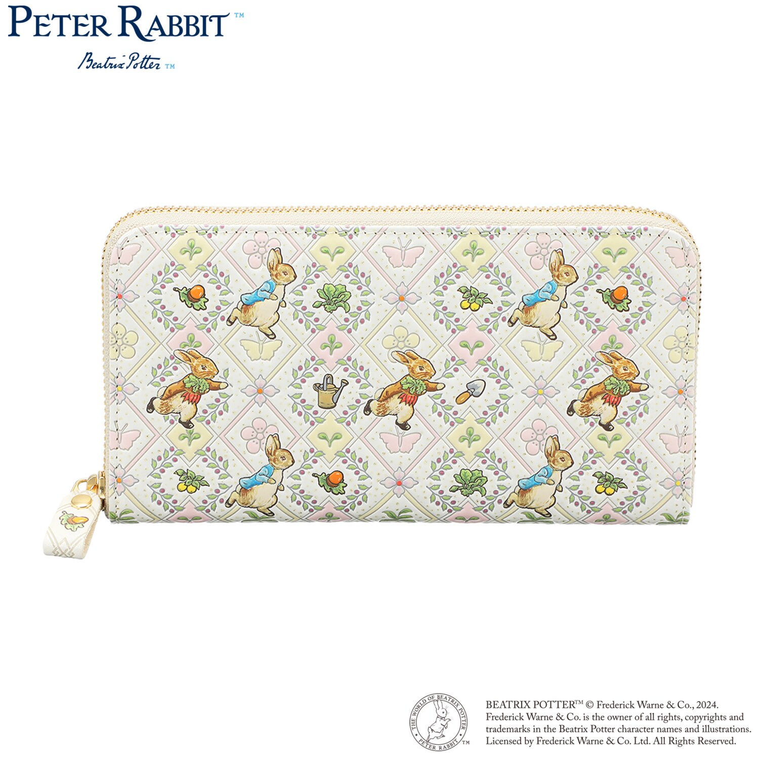 浅草文庫× ピーターラビット（ＴＭ） 牛革 ラウンドファスナー長財布