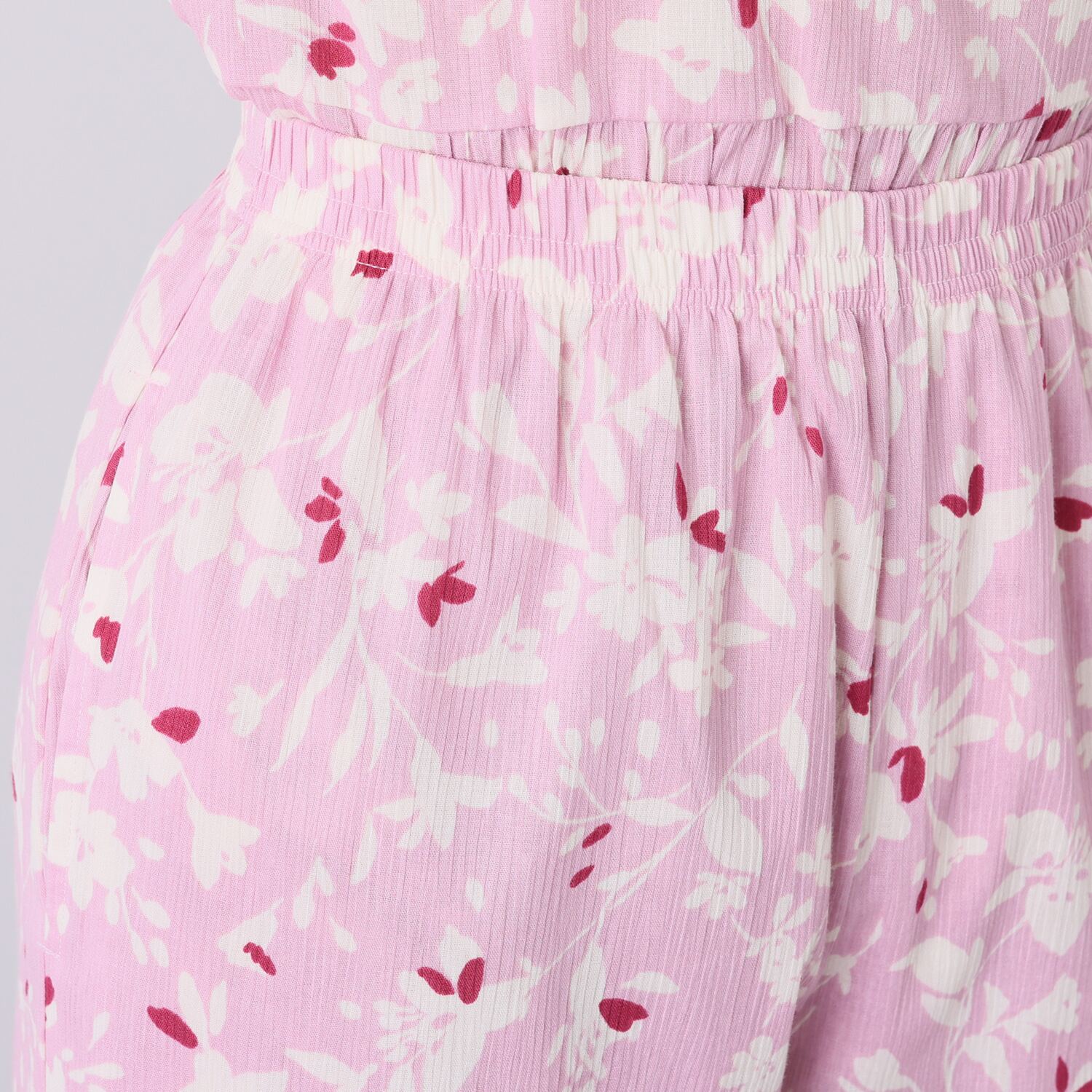 肌ごころ 吸水速乾 高島ちぢみ 綿１００％ 五分袖チュニック＆ 八分丈ボトムセット